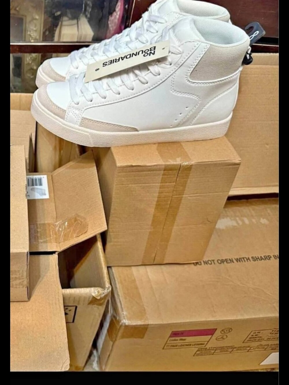 Brand New Beautiful Ladies No Boundaries Size 8 High Tops Brand New With Tags